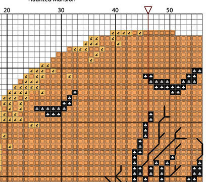Haunted Mansion Halloween Cross Stitch Pattern - PDF Pattern
