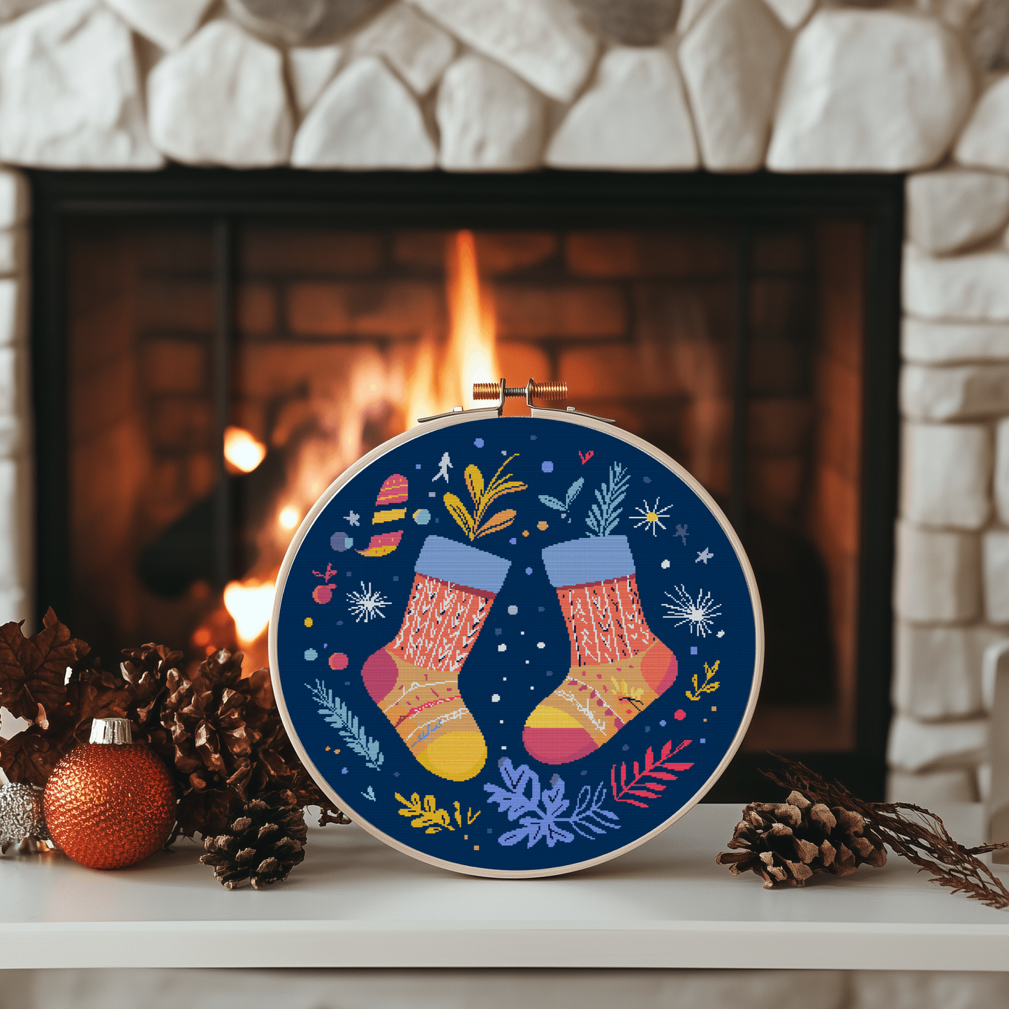 Christmas Stockings Cross Stitch Pattern - PDF Pattern