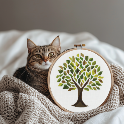 Geometry Tree Cross Stitch Pattern - PDF Pattern