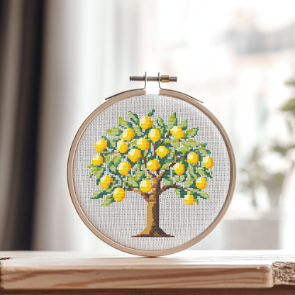 Lemon Tree Cross Stitch Pattern - PDF Pattern