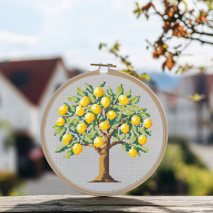 Lemon Tree Cross Stitch Pattern - PDF Pattern