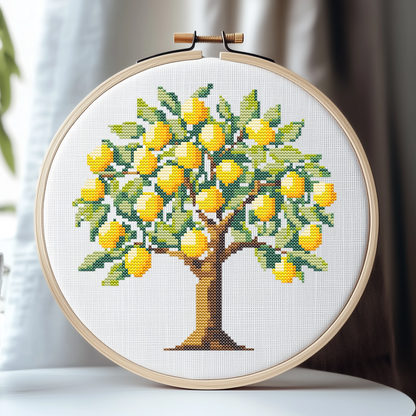 Lemon Tree Cross Stitch Pattern - PDF Pattern