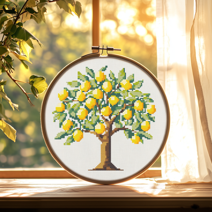 Lemon Tree Cross Stitch Pattern - PDF Pattern