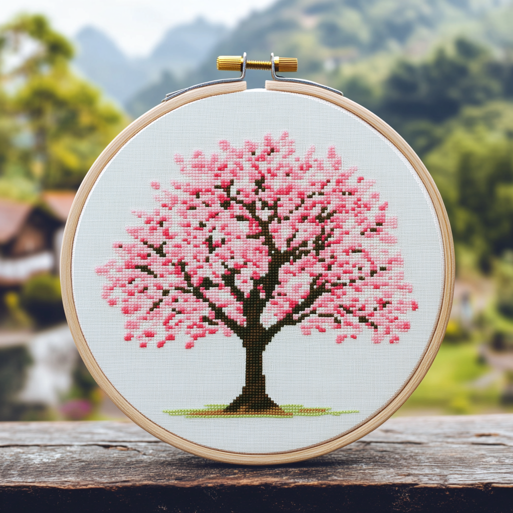 Sakura Cross Stitch Pattern - PDF Pattern