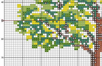 Spring Tree Cross Stitch Pattern - PDF Pattern