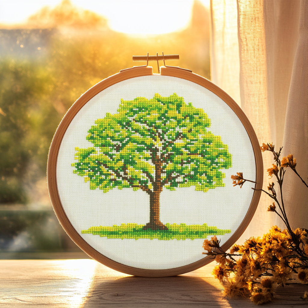Spring Tree Cross Stitch Pattern - PDF Pattern