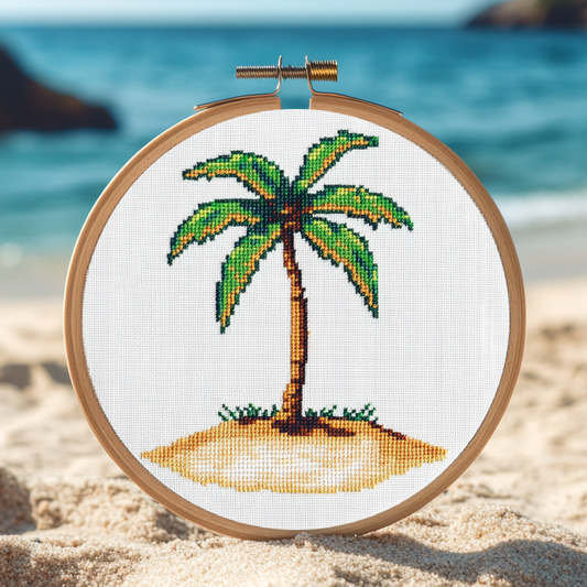Palm Tree Cross Stitch Pattern - PDF Pattern