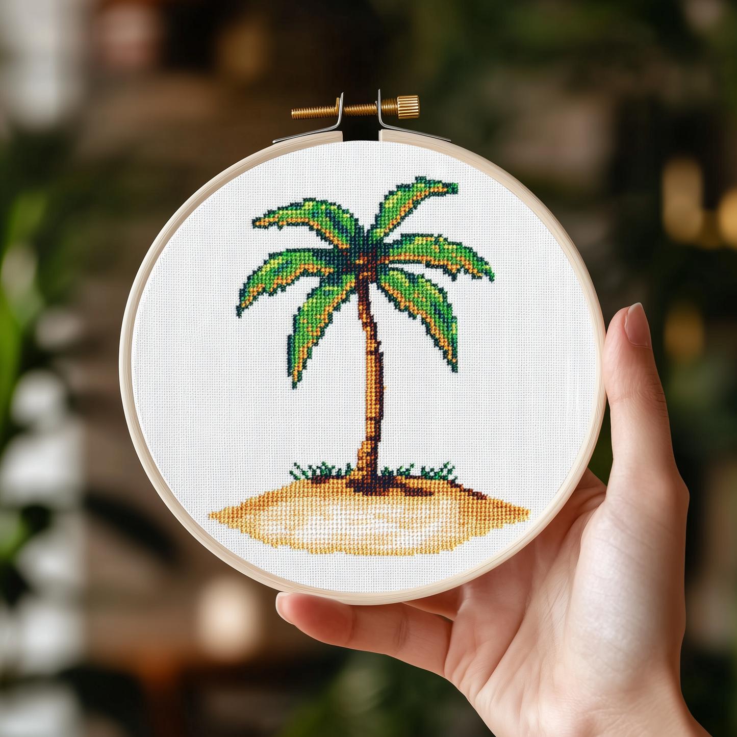 Palm Tree Cross Stitch Pattern - PDF Pattern