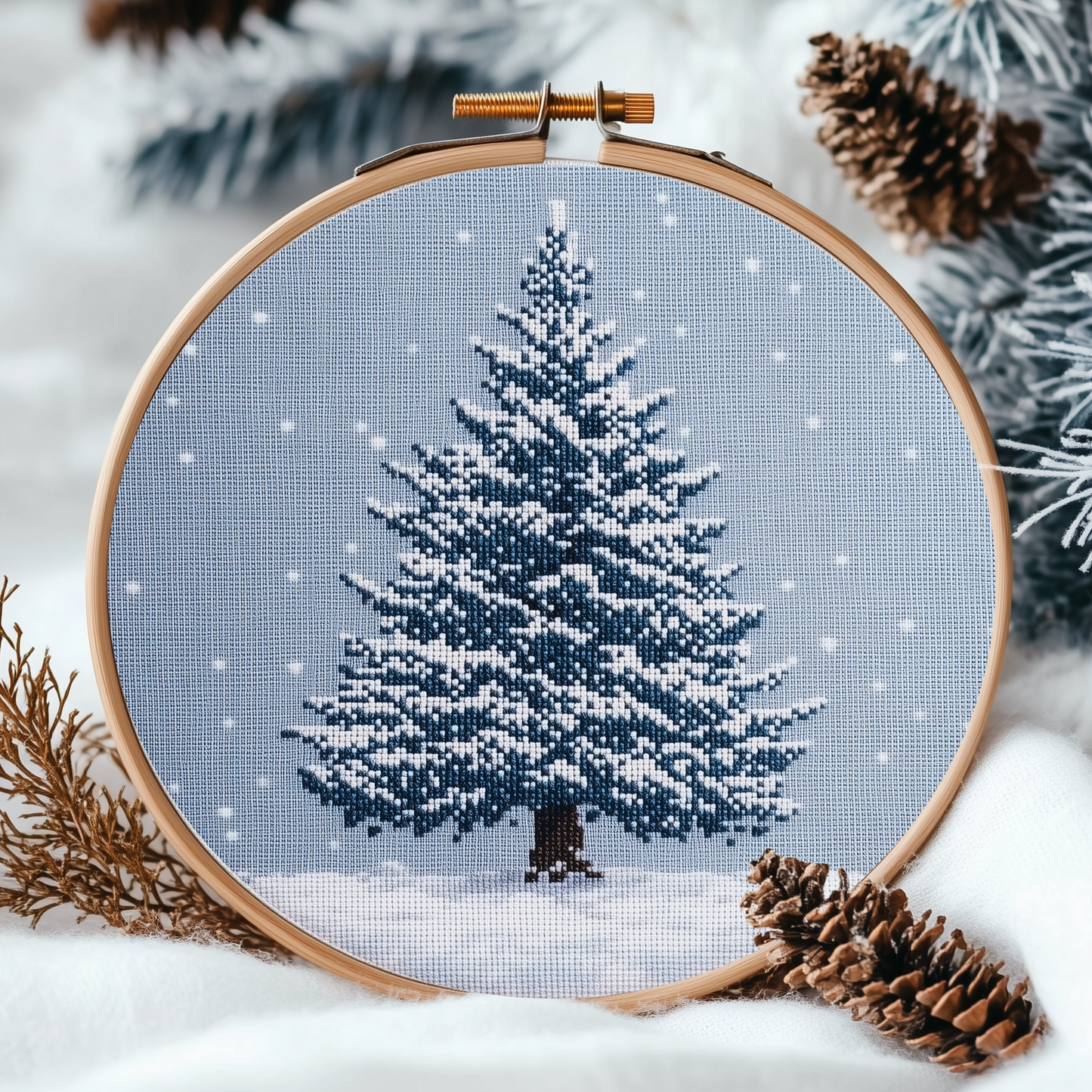 Winter Tree Cross Stitch Pattern - PDF Pattern