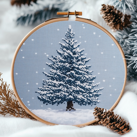 Winter Tree Cross Stitch Pattern - PDF Pattern