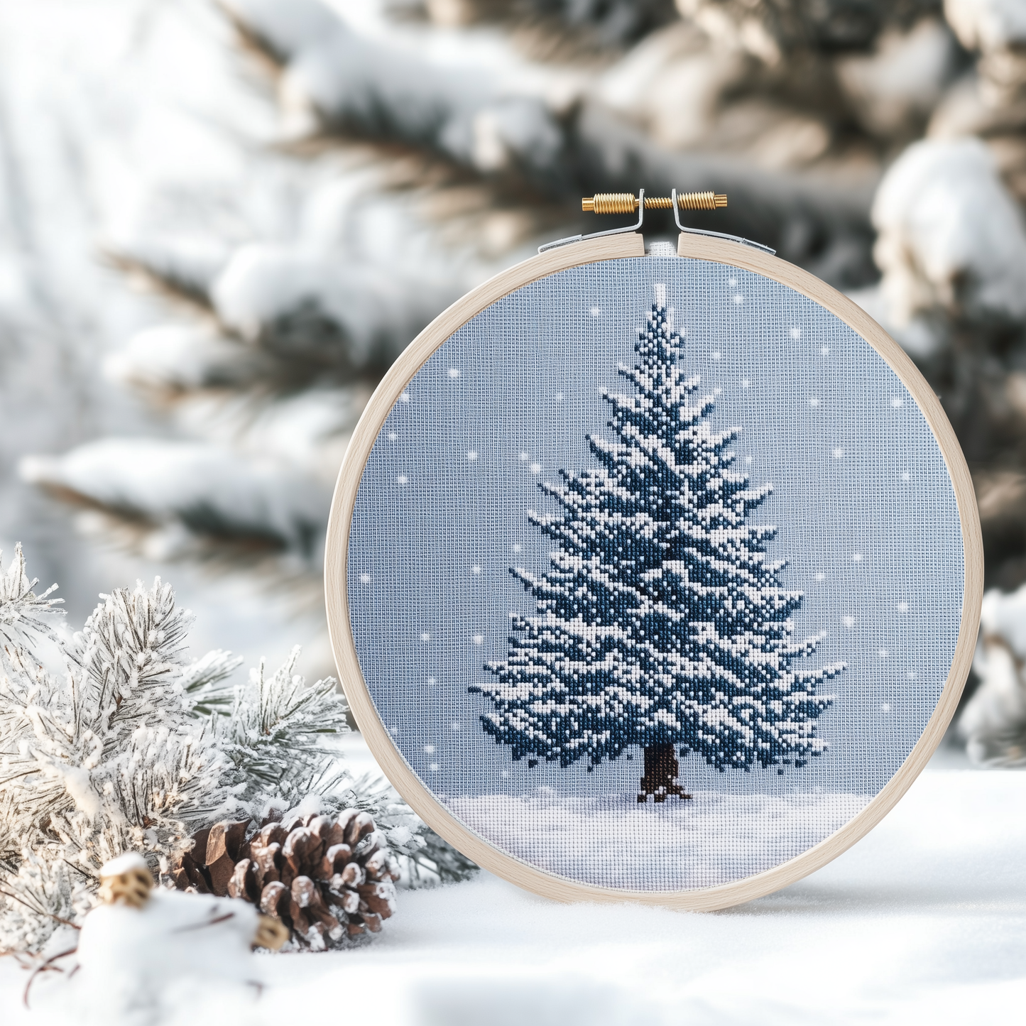 Winter Tree Cross Stitch Pattern - PDF Pattern