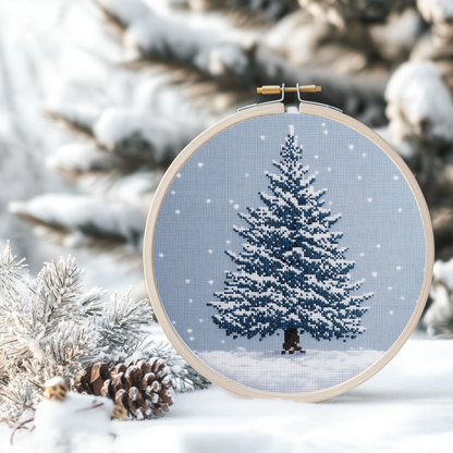 Winter Tree Cross Stitch Pattern - PDF Pattern
