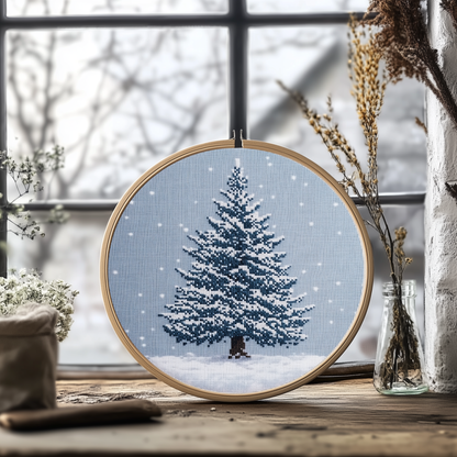 Winter Tree Cross Stitch Pattern - PDF Pattern