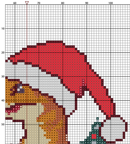 Christmas Dino Cross Stitch Pattern - PDF Pattern