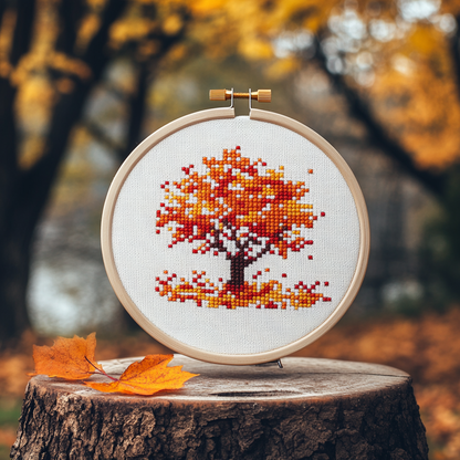 Four Seasons Tree Cross Stitch Bundle – Easy PDF Patterns