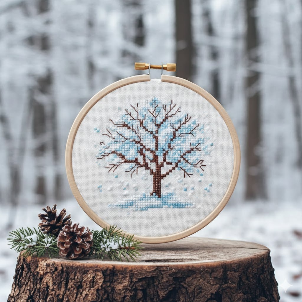 Four Seasons Tree Cross Stitch Bundle – Easy PDF Patterns