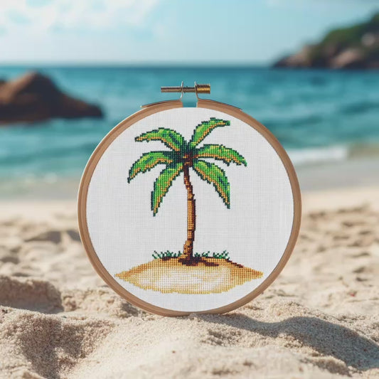 Palm Tree Cross Stitch Pattern - PDF Pattern