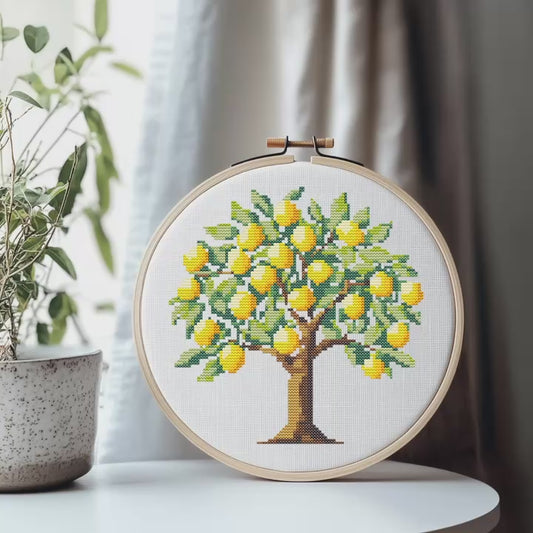 Lemon Tree Cross Stitch Pattern - PDF Pattern