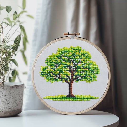 Spring Tree Cross Stitch Pattern - PDF Pattern