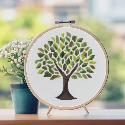 Geometry Tree Cross Stitch Pattern - PDF Pattern