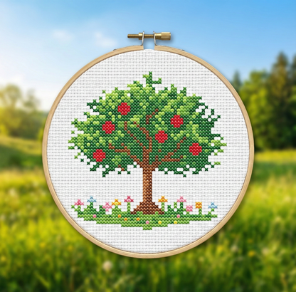 Four Seasons Tree Cross Stitch Bundle – Easy PDF Patterns